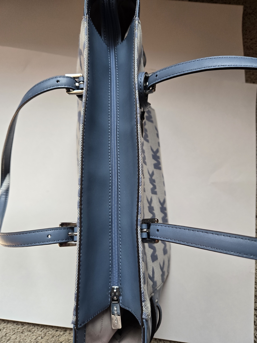 Michael Kors Blue  Canvas Tote - Picture 5 of 13